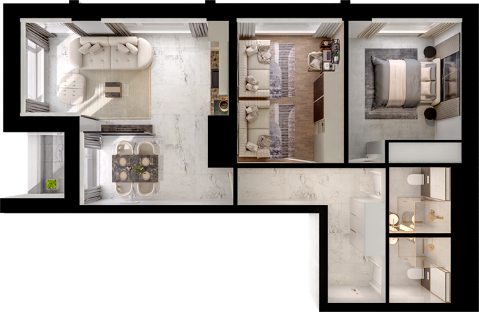 Floor plan for residence N17–09